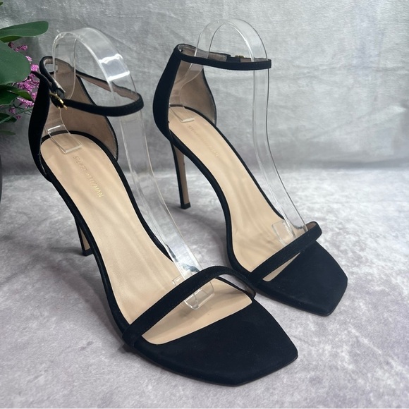 Stuart Weitzman Shoes - STUART Weitzman Amelina Suede Sandal Black Size 12